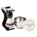 Shaving Brush Set for Men 4pcs Synthetic Shaving Brush Set with Shaving Soap Acrylic Stand and Steel Bowl